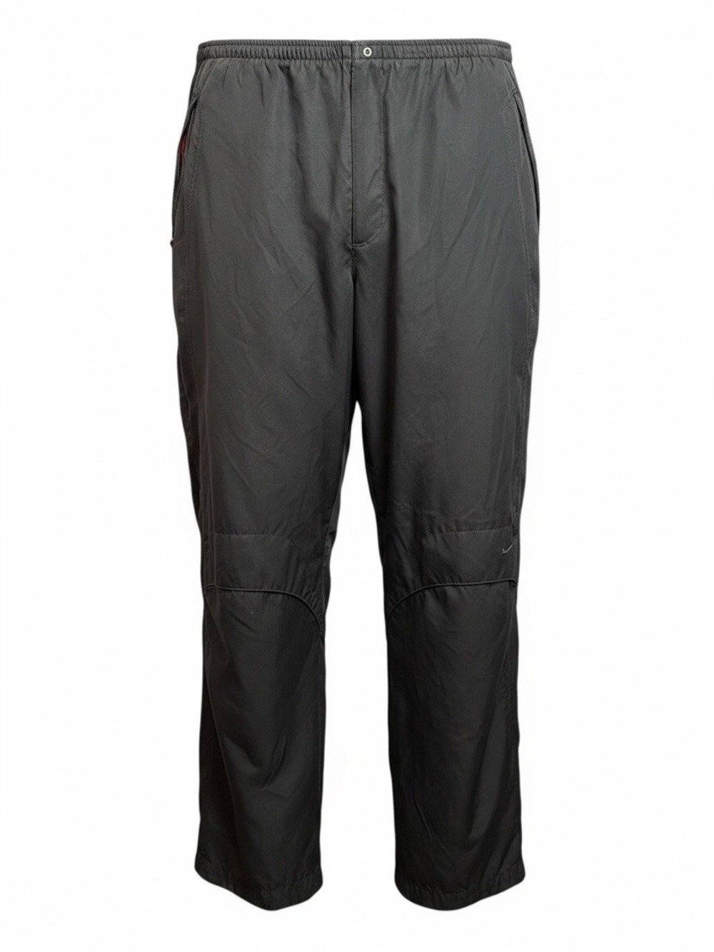 Nike Black Track Pants with Mesh and Red Accents